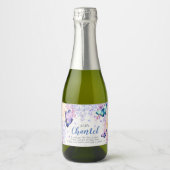 Vlinder Gepersonaliseerd mini wijnmousserend wijne Sparkling Wijnetiket (Voorkant)