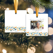 Vlinder gepersonaliseerd vierkant Ornament