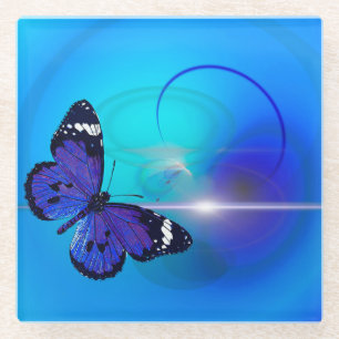 Vlinder Glazen Onderzetter