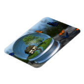 Vlinder Globe Flexibele Magneet (Linkerzijde)
