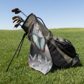 vlinder golfhanddoek (Groen)