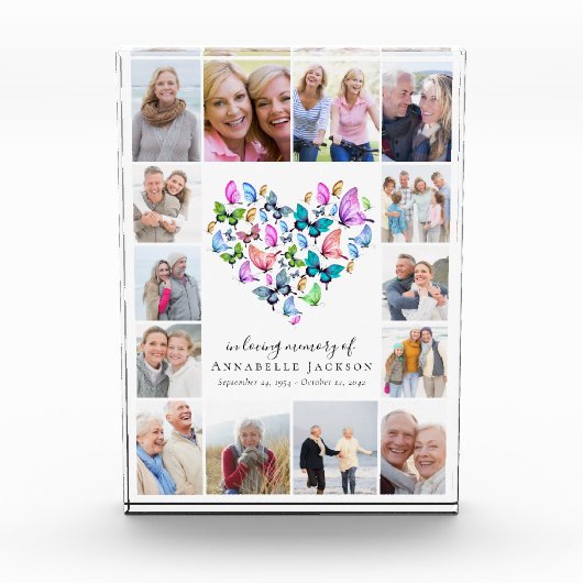 Vlinder hart collage fotoblok (Voorkant)