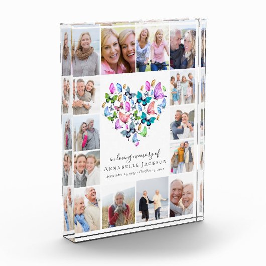 Vlinder hart collage fotoblok (Links)