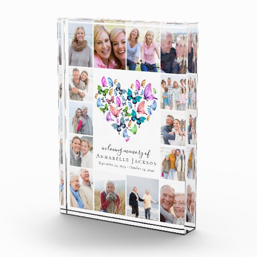 Vlinder hart collage fotoblok (Rechts)