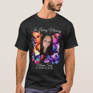 Vlinder Herdenkings Funeral Begrafenis Viering T-shirt