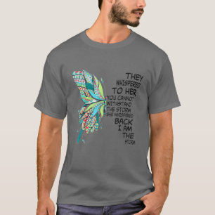 Vlinder Hippie Floral Hippy Ik ben het Storm T-shirt