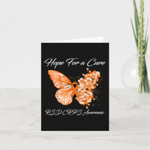 Vlinder hoop op een genezing RSD CRPS bewustzijn Kaart