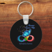 Vlinder hydrocefalus bewustzijn sleutelhanger (Voorkant)