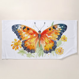 Vlinder illustratie strandlaken