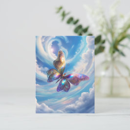 Vlinder in de wolken briefkaart
