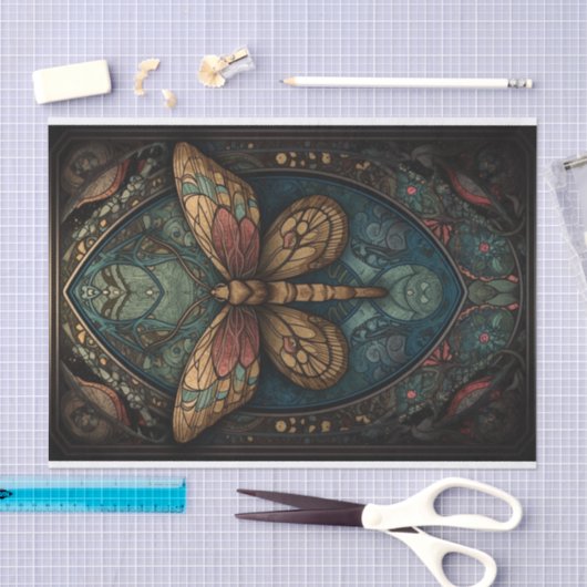  vlinder in gedempte tinten tissuepapier (Craft)