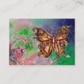 VLINDER IN GOUD BLAUWGROEN GROENE SCHITTERS VISITEKAARTJE (Achterkant)