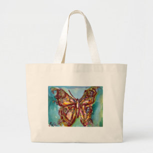 VLINDER IN GOUDEN SPROKKELS GROTE TOTE BAG