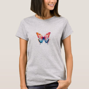 Vlinder in kleurrijk t-shirt