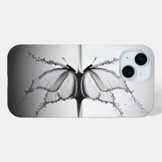 Vlinder in water spat Case-Mate iPhone case (Achterkant (horizontaal))