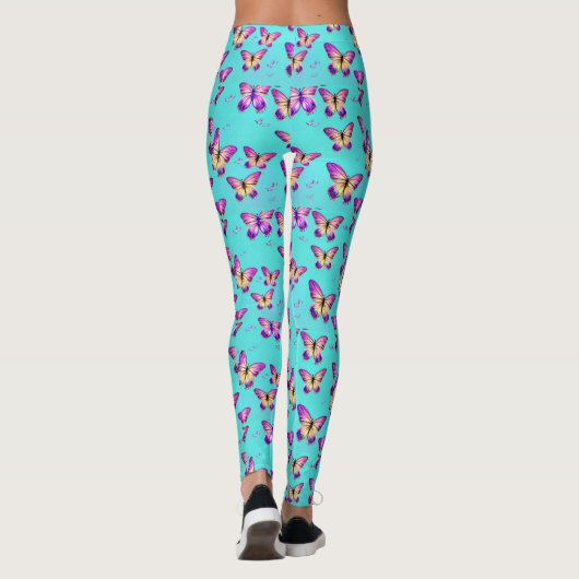 Vlinder is mooi kleurrijk leggings (Achterkant)
