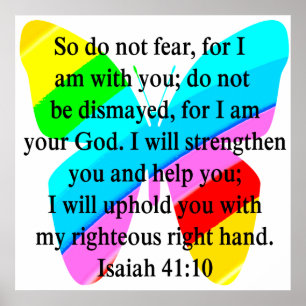 VLINDER JESAJA 41:10 ONTWERP POSTER