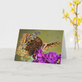 Vlinder, kaart (Gele Bloem)
