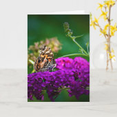 Vlinder, kaart (Gele Bloem)