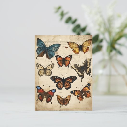 Vlinder Kaleidoscoop: Briefkaart (Staand voorkant)