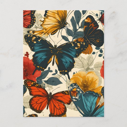 Vlinder Kaleidoscoop:  Briefkaart (Voorkant)