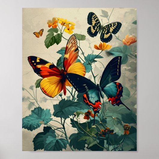 Vlinder Kaleidoscoop: Poster (Voorkant)