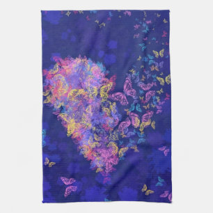 Vlinder keuken handdoek hart