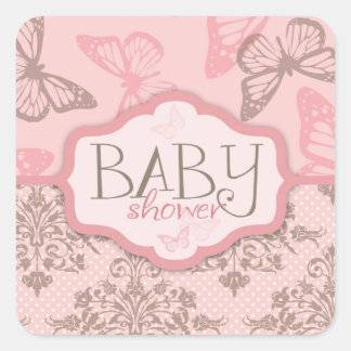 Vlinder Kisses Petaal Vierkant Sticker 2