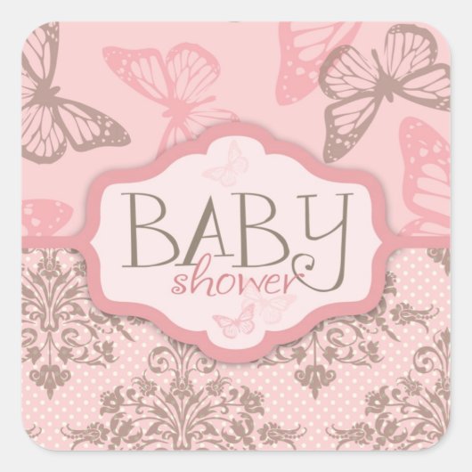 Vlinder Kisses Petaal Vierkant Sticker 2 (Voorkant)