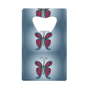 Vlinder Klassieke Ronde Sticker Keramische Versier Kredietkaart Flessenopener