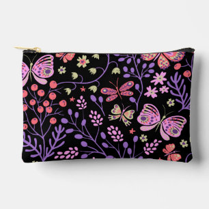 Vlinder Kleurrijk En Bloemen Roos Schattig    Etui
