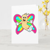 Vlinder kleurrijk kaart (Gele Bloem)