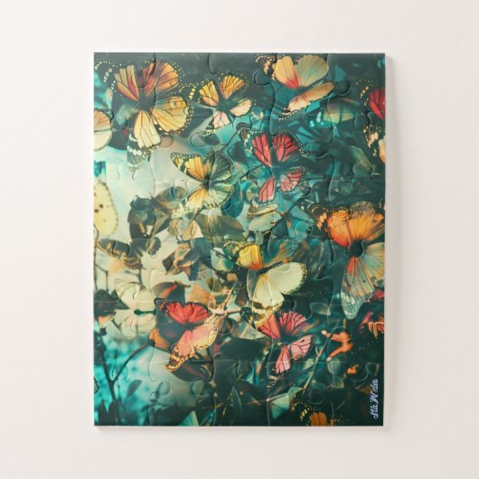 Vlinder Kleurrijke Relax Ogen Puzzel Legpuzzel (Verticaal)