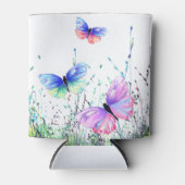 Vlinder Koelbox Kleurrijke Vlinders Vliegen Blikjeskoeler (Voorkant)