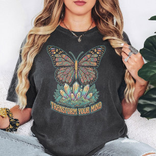 Vlinder Kristal Boho "Transformeer Je Geest" T-shirt