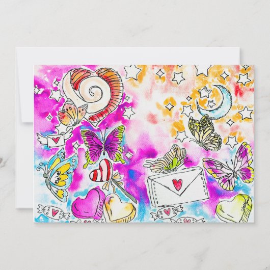 Vlinder Kunst Feestdagenkaart (Voorkant)