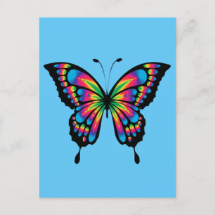 VLINDER KUNST KLEURRIJK BRIEFKAART