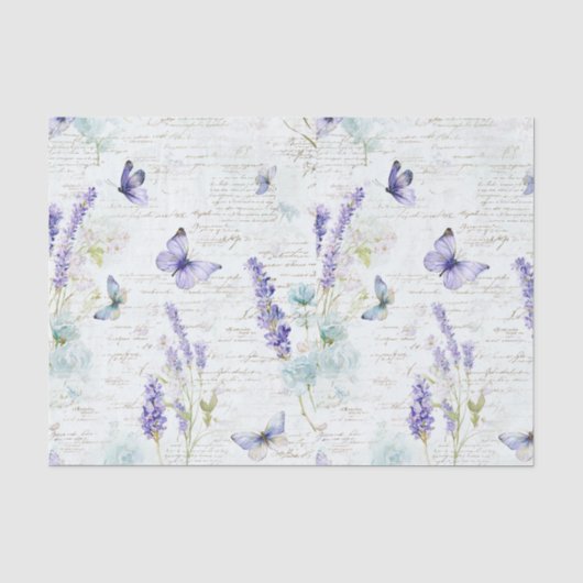 Vlinder lavendel tissuepapier (Voorkant)