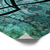 Vlinder- Le Papillon | blauwgroen Poster (Hoek)