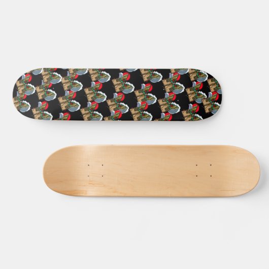vlinder leest antiek boek skateboard (Horizontaal)