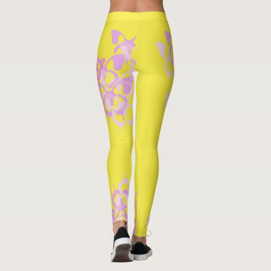 Vlinder: Leggings geel (Achterkant)