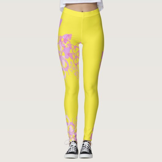 Vlinder: Leggings geel (Voorkant)