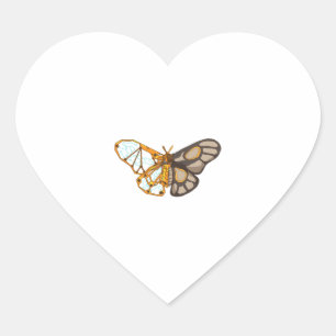 Vlinder libel insect hart sticker