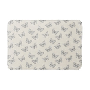 Vlinder Lijn Kunst Patroon Badmat