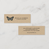  vlinder-Logo Mini Visitekaartje (Voorkant / Achterkant)