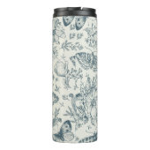  vlinder, Luna Moth en Flowers Thermosbeker (Achterkant)