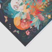 Vlinder maan grillige bloem schilderij Decoupage Tissuepapier (Detail)