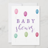 vlinder mauve Little Baby shower cool Kaart (Achterkant)