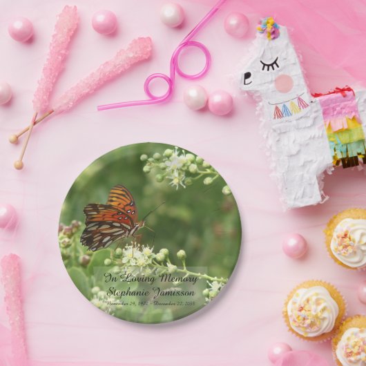 Vlinder, Memorial Service Papier Borden Papieren Bordje (Feest)