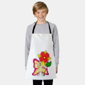 Vlinder met Bloem Schort (Gedragen)